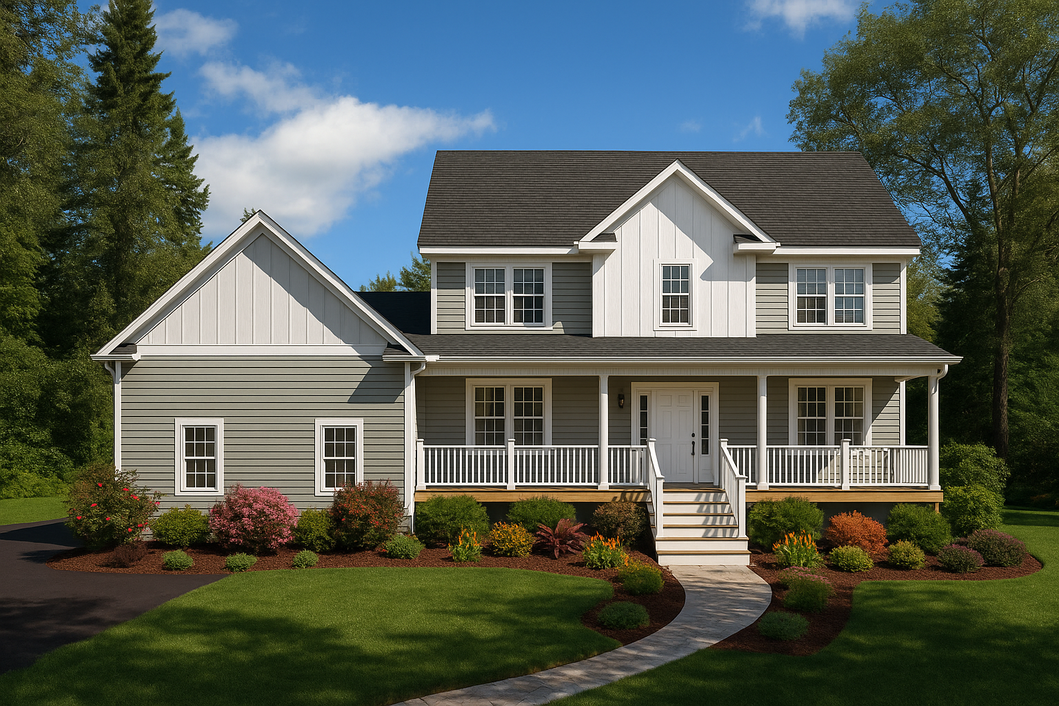 Front elevation of Plan 240306